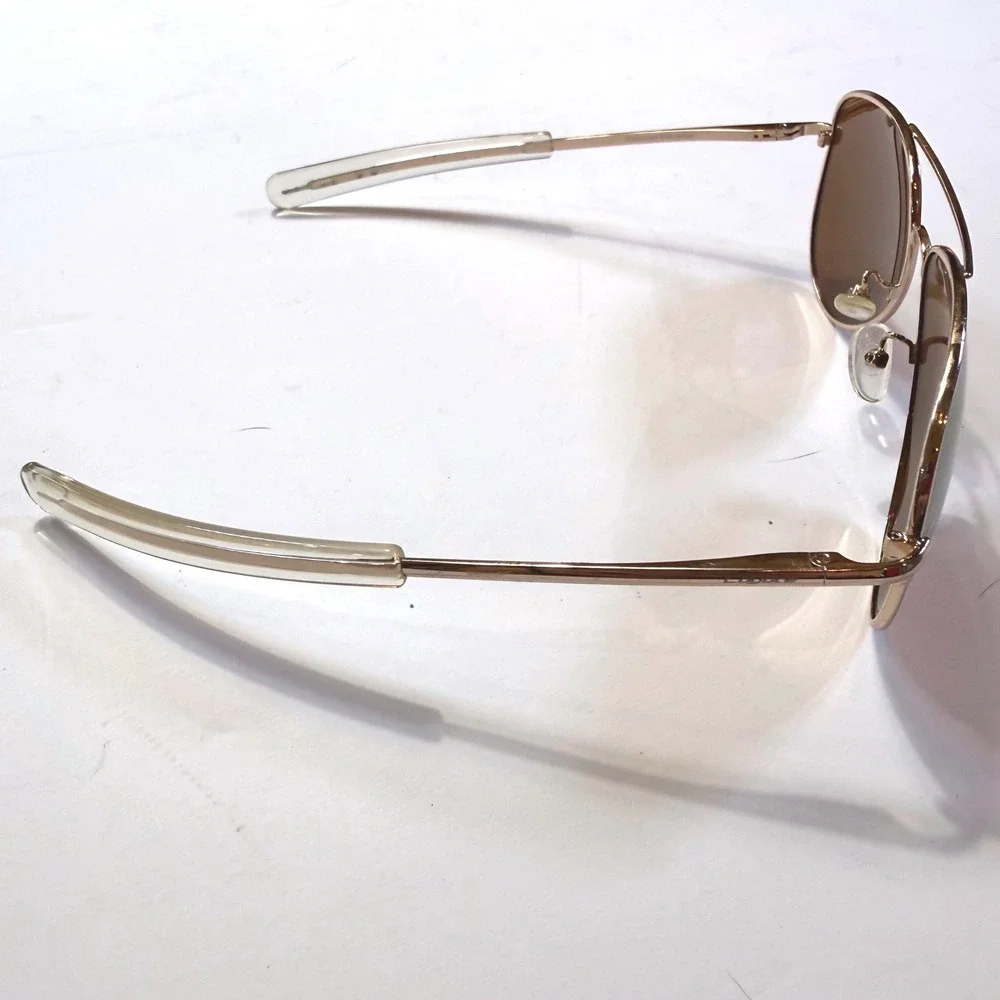 Coyote Miramar Polarized Aviator Sunglasses Gold Frame Amber Lens Handmade